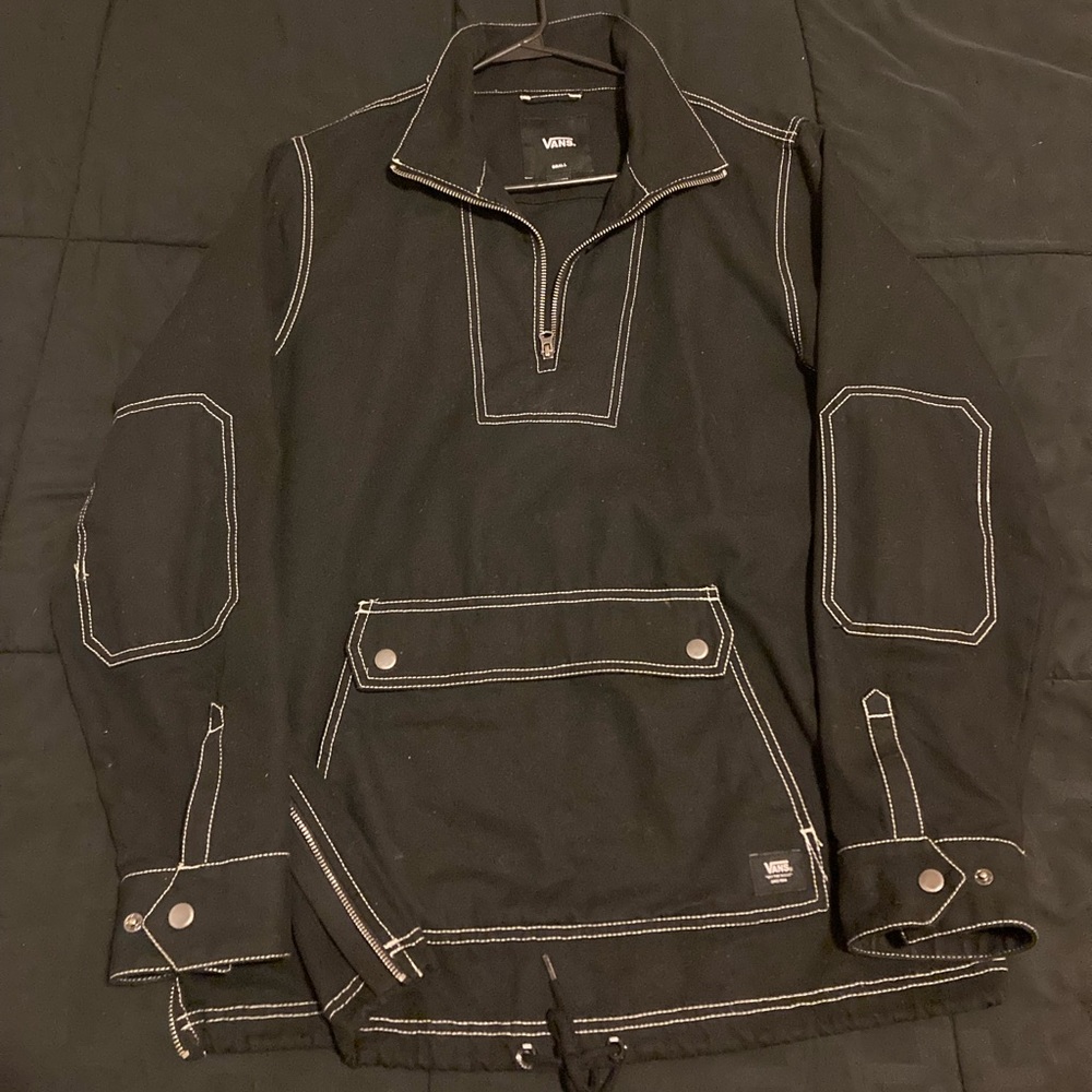Vans Pullover Denim Jacket Black Made in India Vintage 🖤